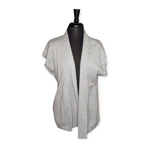 Vintage LA Blues Gray Sleeveless Open Front Cardigan Size Large